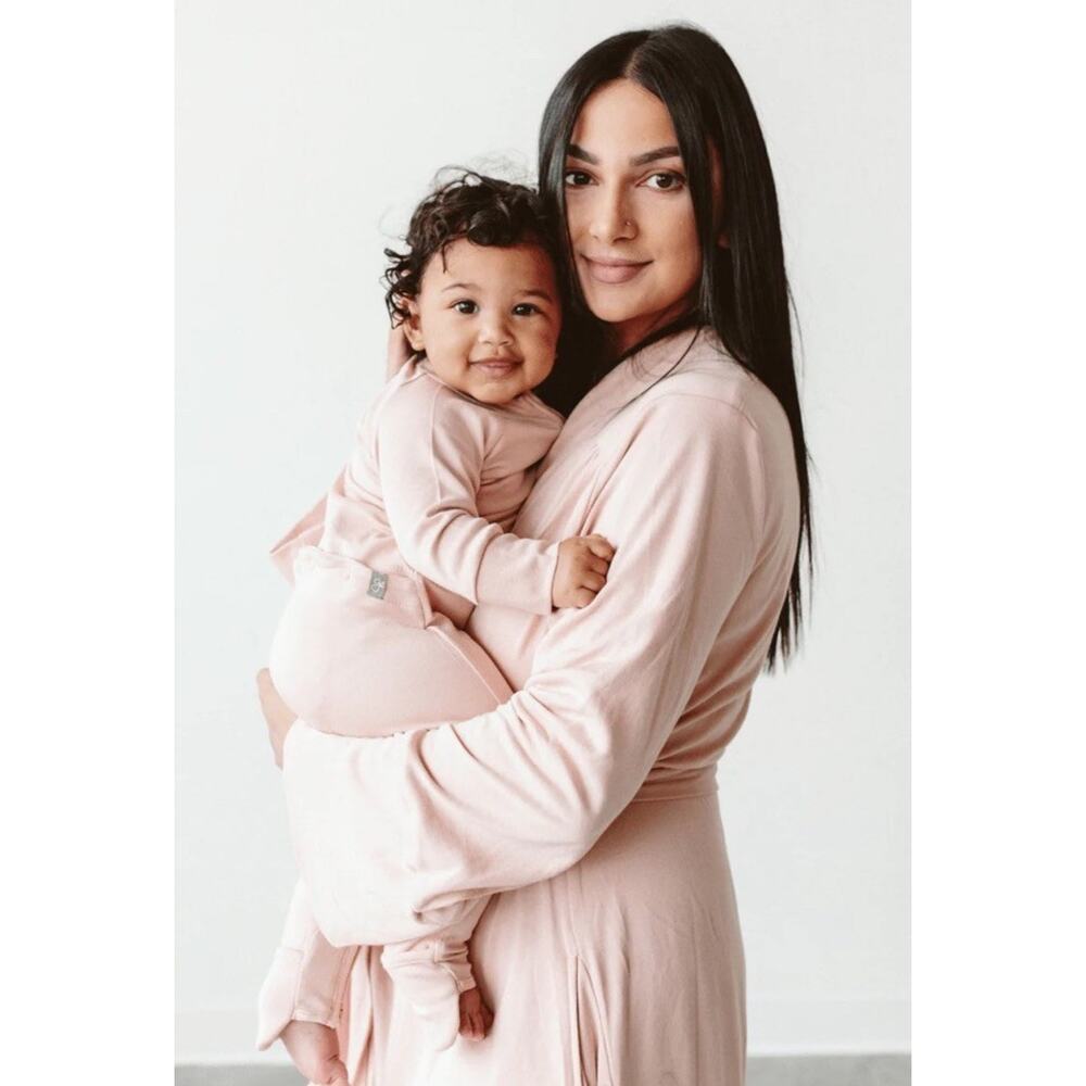 Goumi Mom Robe Size XL/XXL Viscose Bamboo Organic Cotton Oversized Blush‎ Rose - Picture 6 of 11